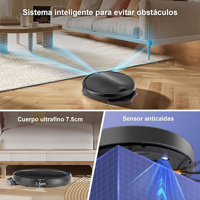 Aspiradora Robot Inteligente 3-en-1 Hub Uy