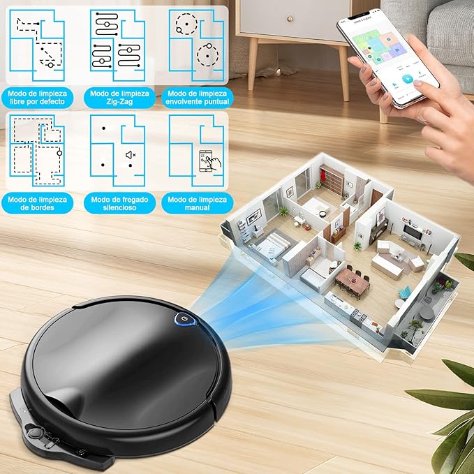 Aspiradora Robot Inteligente 3-en-1 Hub Uy