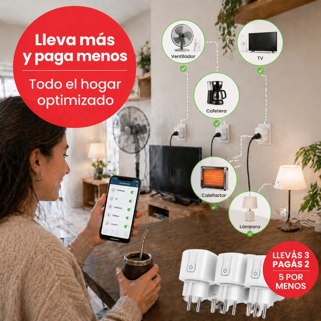 Enchufe Inteligente WI-FI Tuya 16A/20A