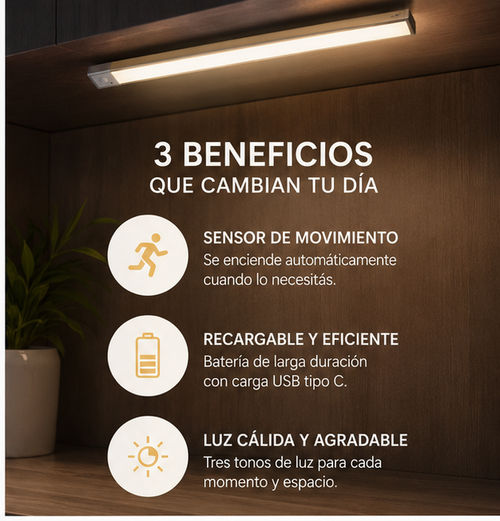 Barra de luz LED Sensor de Movimiento