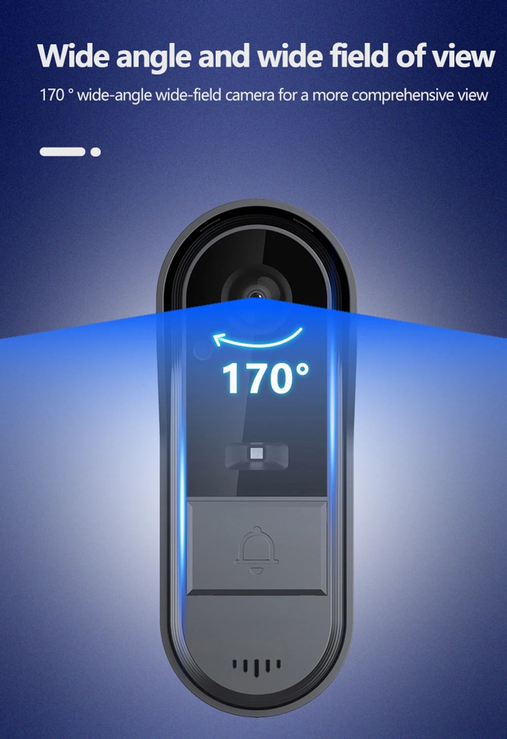 Portero Eléctrico Hogar Intercomunicador WiFi con Cámara HD